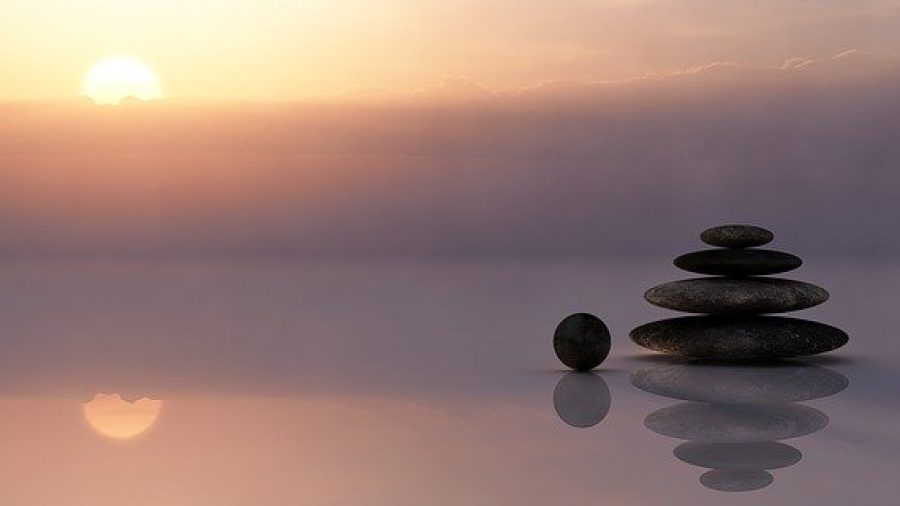 photo: stones at sunset